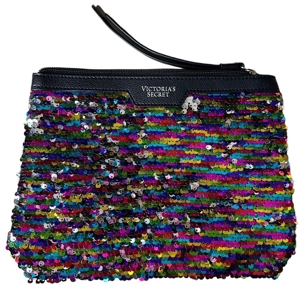 Victoria’s Secret Rainbow Sequins Clutch.